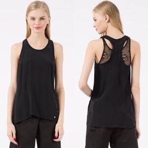 NWT New Damir Doma Silent Silk Black Tureis Basic Tank Top Portugal Size XS